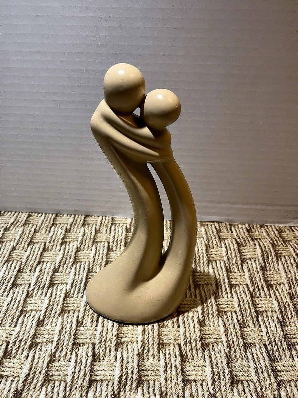 Abstract Couple Sculpture in Brown